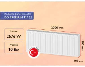 Steel panel radiator DD PREMIUM TIP 22 300x2000