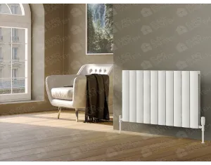 Designer radiator LOJIMAX OTIS DOUBLE collection 500x1036 mm, White