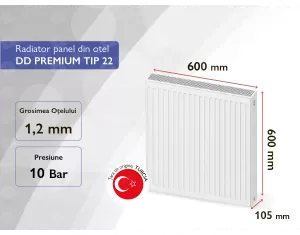 Steel panel radiator DD PREMIUM TIP 22 600x600