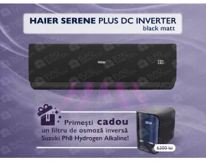 Conditioner HAIER SERENE Plus DC Inverter R32 AS71SEPHRA-MB 1U71WEPFRA-SH Negru mat (Încălzire pana la - 20°C)