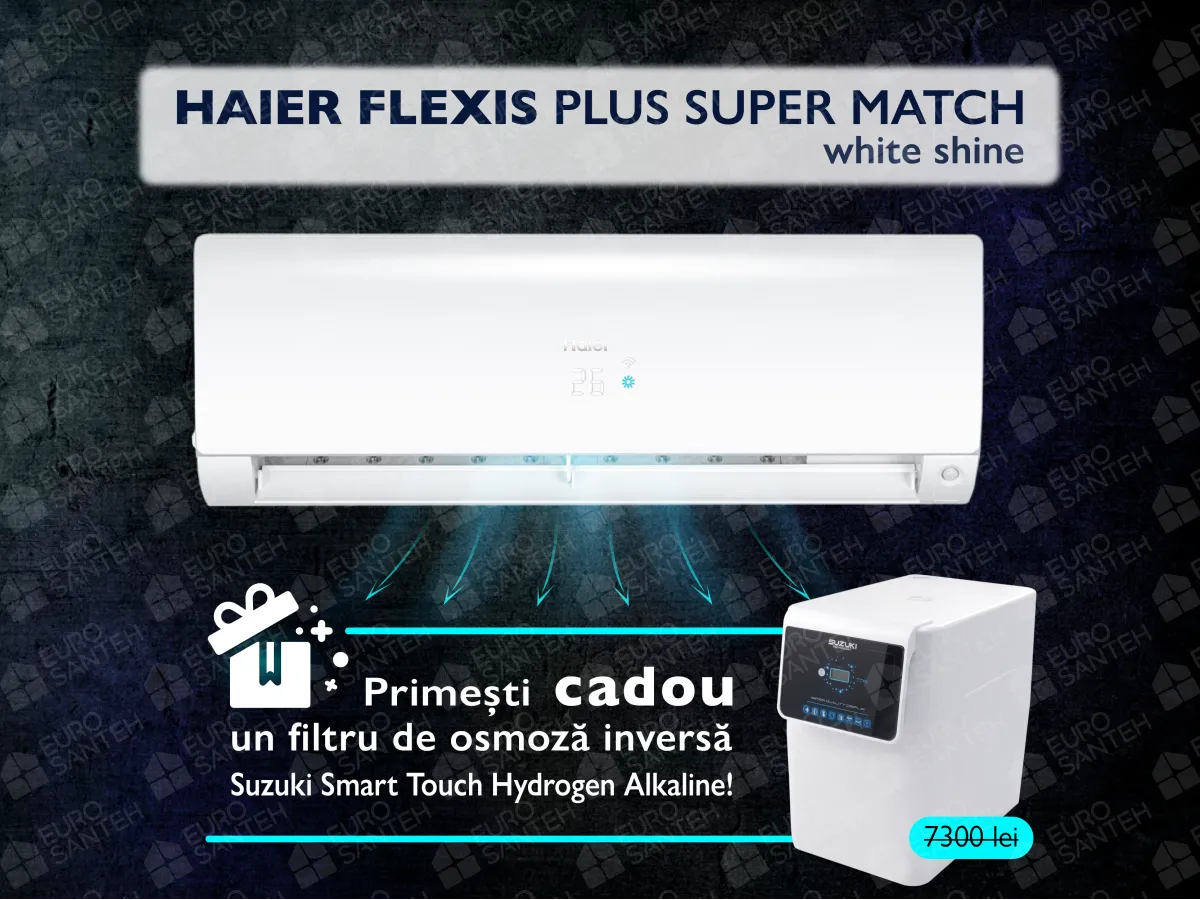 Conditioner HAIER FLEXIS Plus DC Inverter R32 Super Match AS35S2SF1FA-LW-1U35S2SM1FA (white shine) (Încălzire pana la - 20°C)