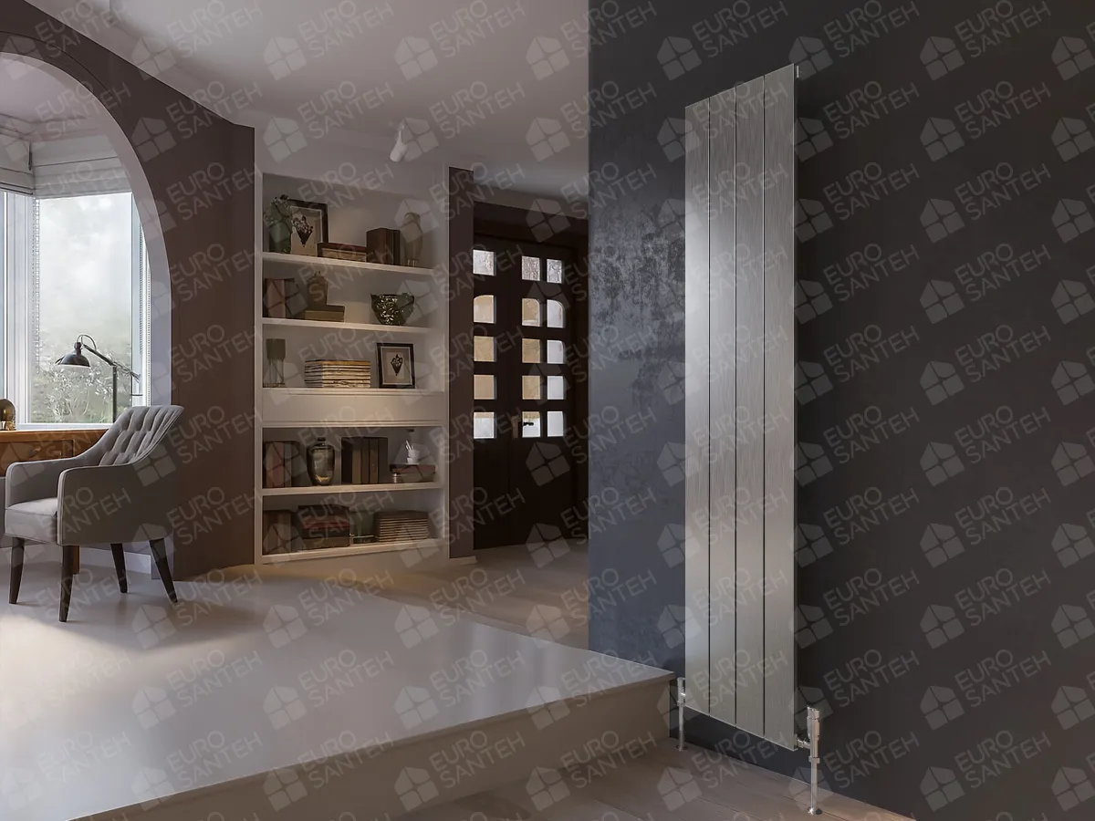 Дизайнерский радиатор LOJIMAX, коллекция  KALSEDON высота 300 мм. ширина 280 мм. INOX SATINE