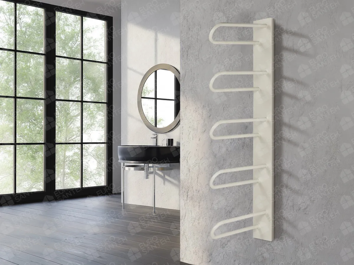 Designer towel warmer LOJIMAX, collection PRUSIAS height 700 mm. width 400 mm. Lemon gloss