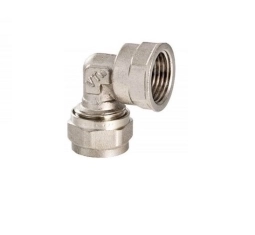 Угол для металлопласта с переходом на внутреннюю резьбу  d20 мм х 3/4