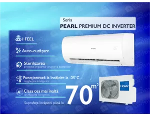 Air conditioner HAIER PEARL Premium DC Inverter R32 AS71PEPHRA-PRE 1U68WEGFRA-H (Heating at - 25°C)