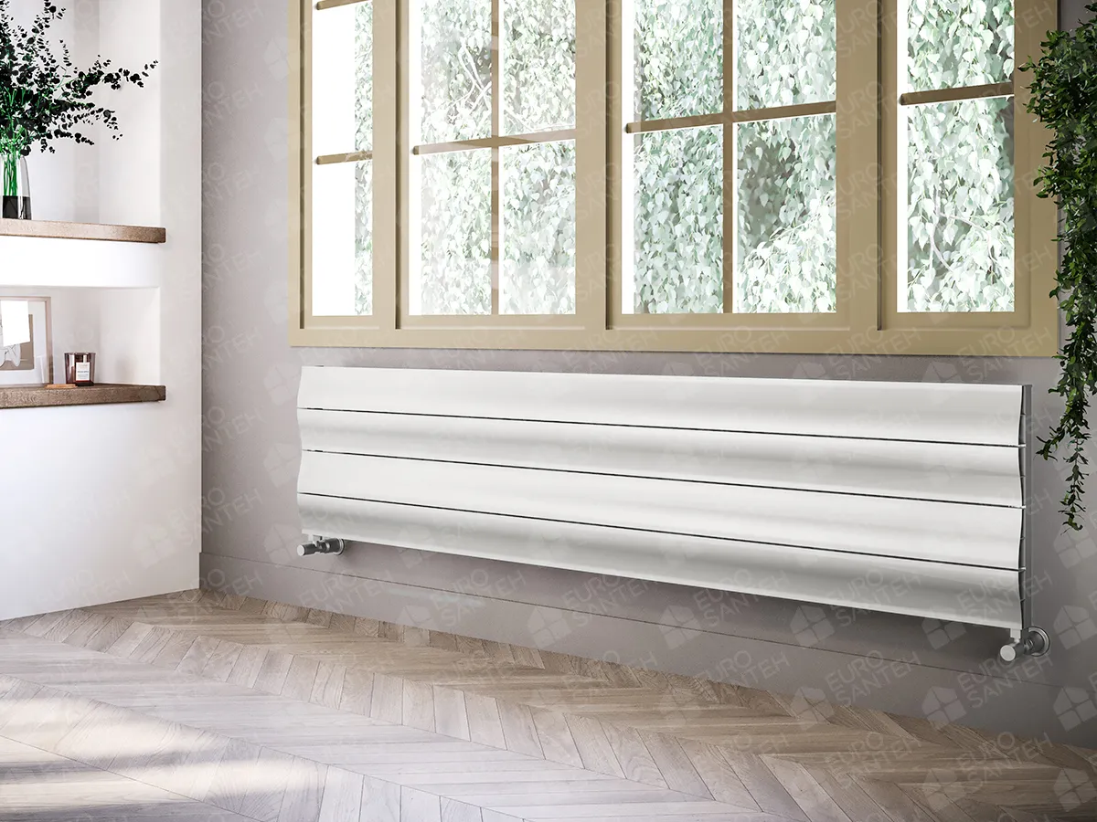 ALUMINUM HORIZONTAL RADIATOR AMAZONITE HRZ высота 800 мм. ширина 412 мм. белый мат