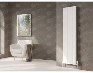Designer radiator LOJIMAX DIAMOND DOUBLE collection 1400x396 mm, White