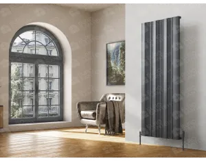 Designer radiator LOJIMAX AMAZONITE collection 1600x828 mm, Grey (Juniper)