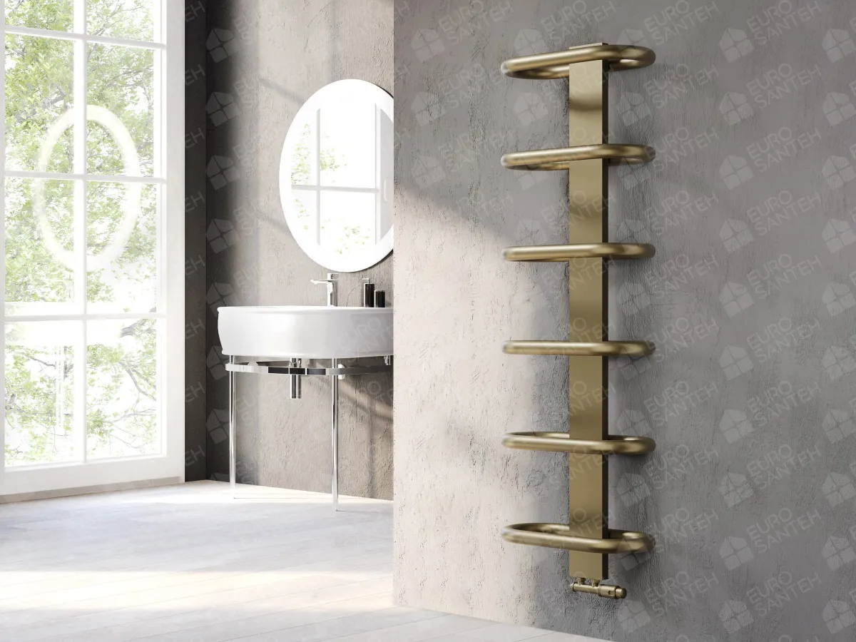 Designer towel warmer LOJIMAX, collection TEOS height 390 mm. width 400 mm. MY-512 gloss