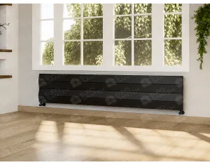 Designer radiators LOJIMAX, collection AMAZONITE DOUBLE HRZ, black matte