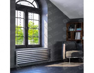 ALUMINUM HORIZONTAL RADIATOR BELLA HRZ высота 1400 мм. ширина 404 мм. черный мат