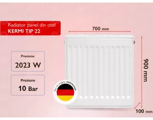 Steel panel radiator KERMI TIP 22 900x700