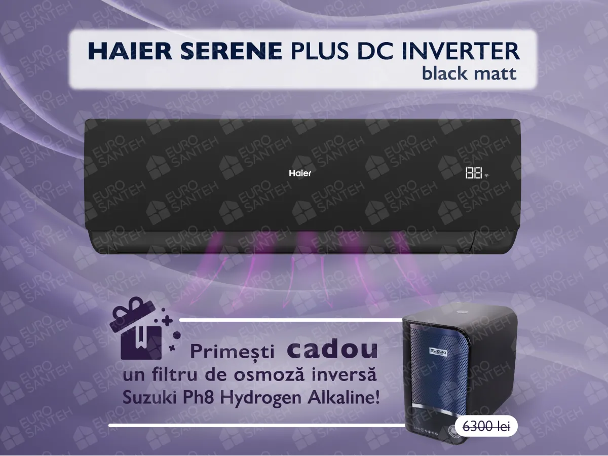 Conditioner HAIER SERENE Plus DC Inverter R32 AS71SEPHRA-MB 1U71WEPFRA-SH Negru mat (Încălzire pana la - 20°C)