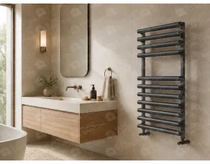 LOJIMAX PERIDOT collection designer towel warmer 1000x500 mm, Anthracite