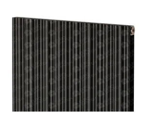 Calorifer decorativ LOJIMAX, colectie BAMBOO DOUBLE Black Matt Anodising