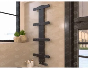 LOJIMAX designer towel warmers, BALLOSS STYLE collection, Matte Black