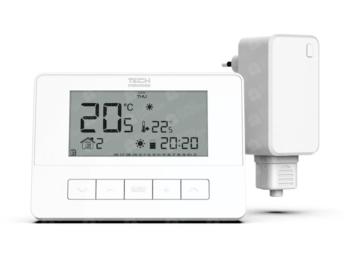 Termostat de cameră  fără fir programabil Tech EU T-4.2 (alb)