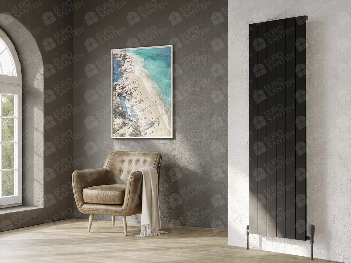 Calorifer decorativ LOJIMAX, colectia  KALSEDON высота 300 mm. ширина 280 mm. BLACK SATINE