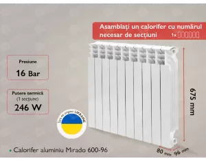 Aluminum radiator Mirado 600-96