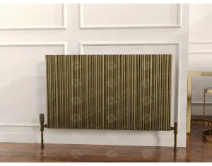 Designer radiator LOJIMAX BAMBOO DOUBLE collection 600x959 mm, Bronze Matt Anodising