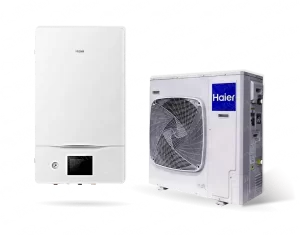 Тепловой насос воздух-вода сплит-система Haier Super Aqua AW102SNCHAHU102WAMNA+HW-WA101DBT