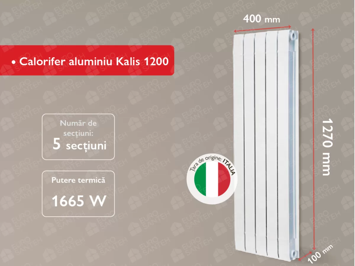 Aluminum radiator Kalis 1200 (5 elem.)