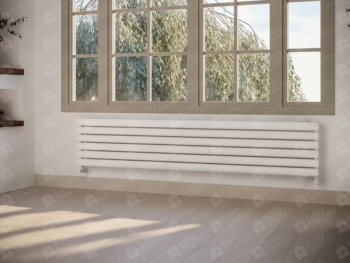 ALUMINUM HORIZONTAL RADIATOR BELLA HRZ height 900 mm. width 581 mm. black mat