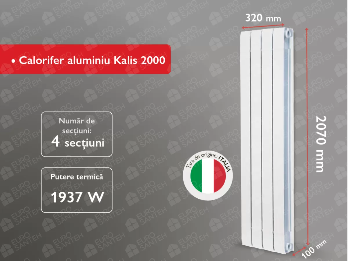 Aluminum radiator Kalis 2000 (4 elem.)