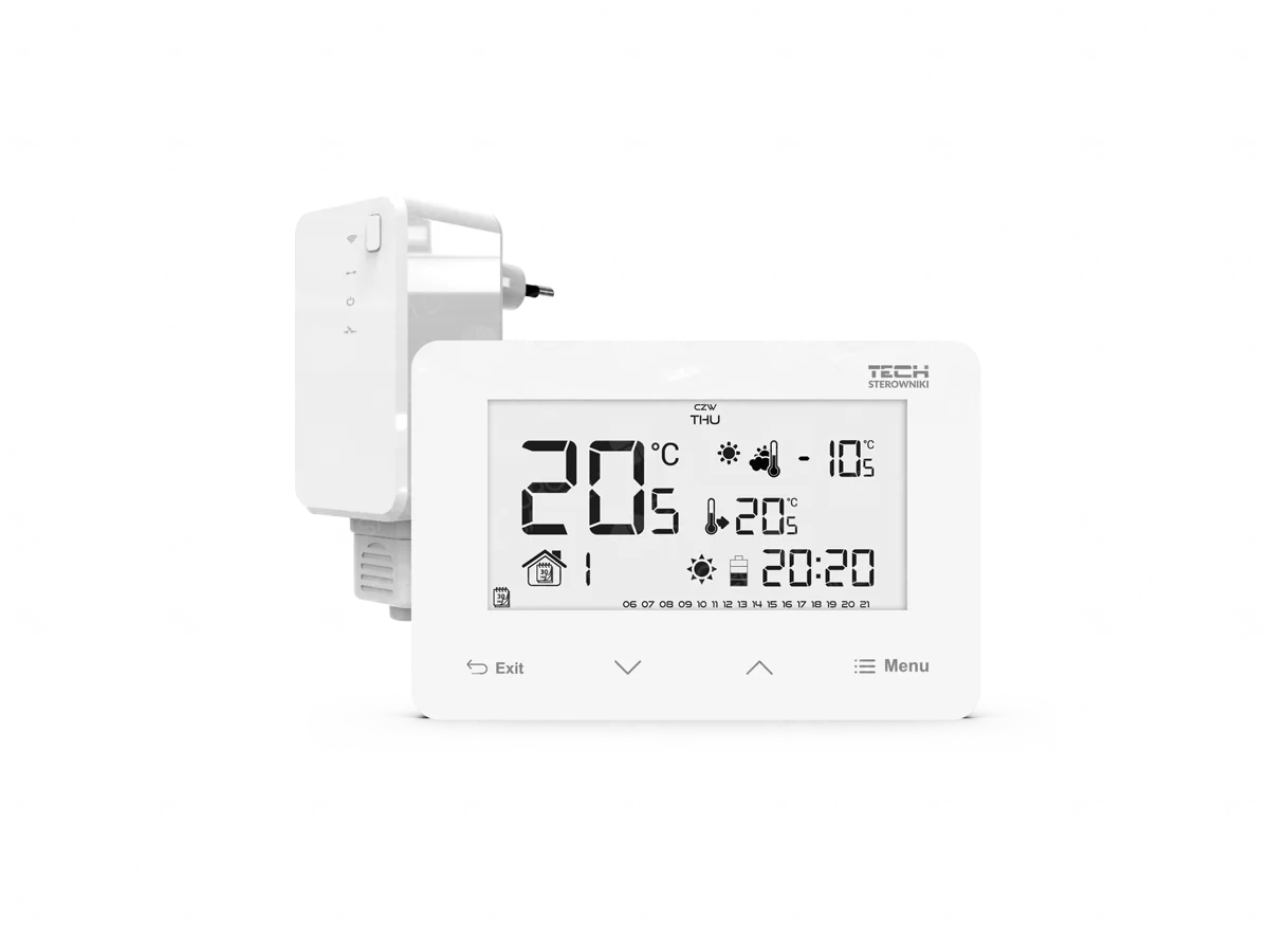 Termostat de camera Tech EU-293v2 alb fara fir