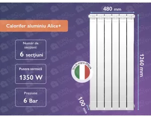 Aluminum radiator Alice+ 1200 (6 elem.)