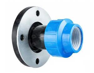 Compression adapter with flange PN 10 bar, d. 50 x 2" (4 hole flange)