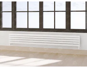 ALUMINUM HORIZONTAL RADIATOR ELMAS PLUS HRZ высота 900 мм. ширина 453 мм. белый мат