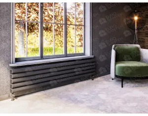 Calorifere decorativ LOJIMAX, colectia VOLE HRZ, negru mat