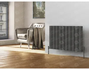 Designer radiator LOJIMAX DIAMOND DOUBLE collection 500x1096 mm, Anthracite