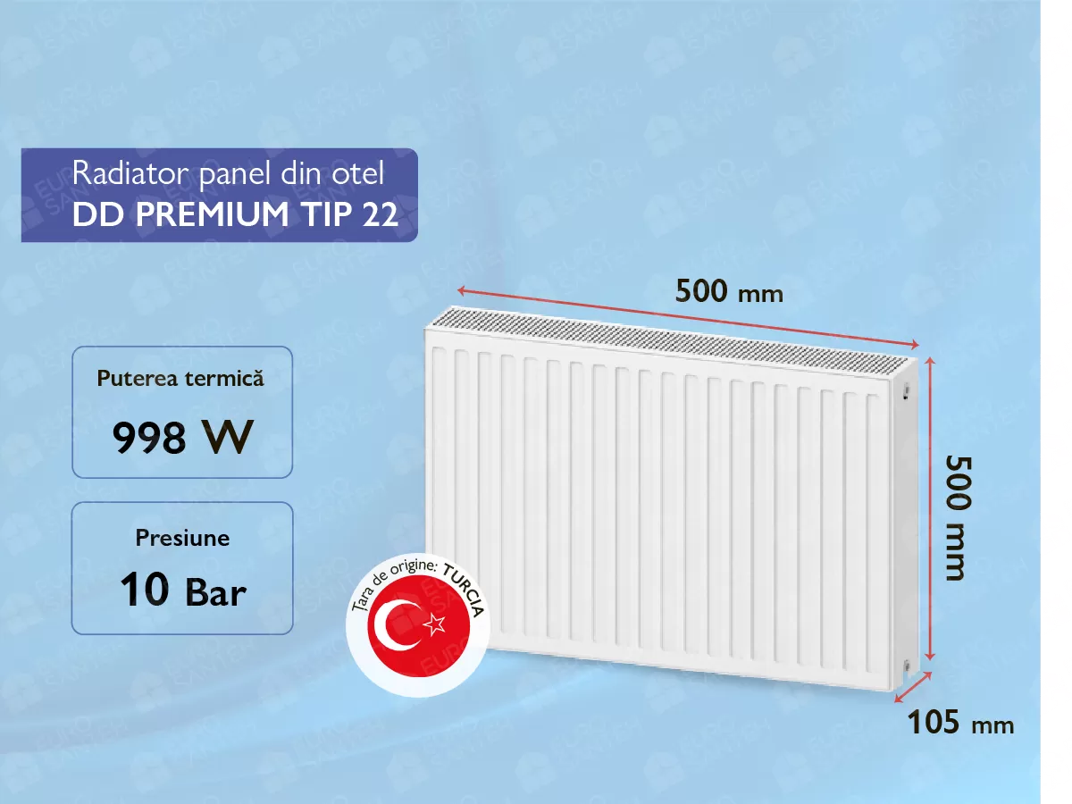 Steel panel radiator DD PREMIUM TIP 22 500x500 (VaillantGroup)