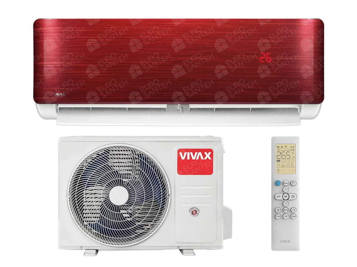 Кондиционер Vivax Inverter R32 R-Design 12000 BTU Red