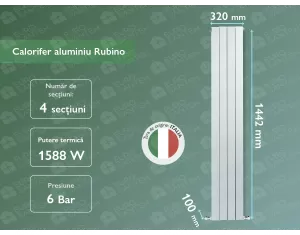 Aluminum radiator Rubino 1400 (4 elem.)