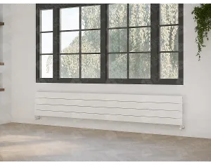 ALUMINUM HORIZONTAL RADIATOR FLAT HRZ height 1100 mm. width 394 mm. white mat
