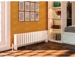 FLOOR STANDING ALUMINUM RADIATOR LAPIS LUX высота 400 мм. ширина 1967 мм. черный мат