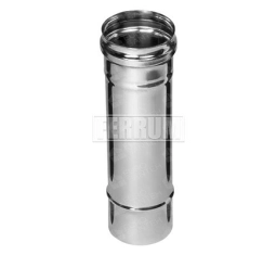 FERRUM chimney pipe d.150 mm, L-250 mm (stainless steel 430 / 0.5 mm)