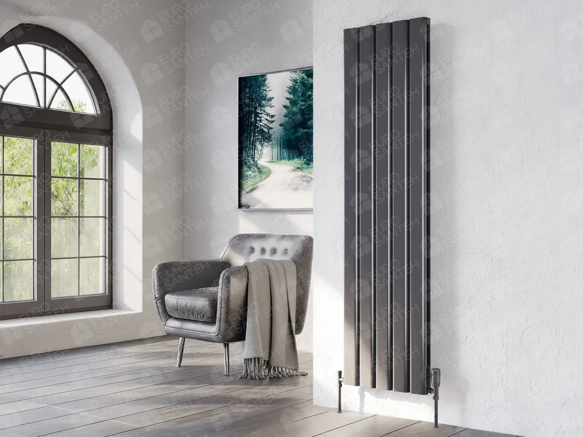 Calorifer decorativ LOJIMAX, colectia  DIAMOND DOUBLE высота 300 mm. ширина 296 mm. Antracit mat