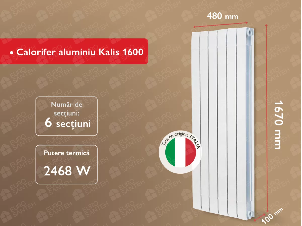 Aluminum radiator Kalis 1600 (6 elem.)