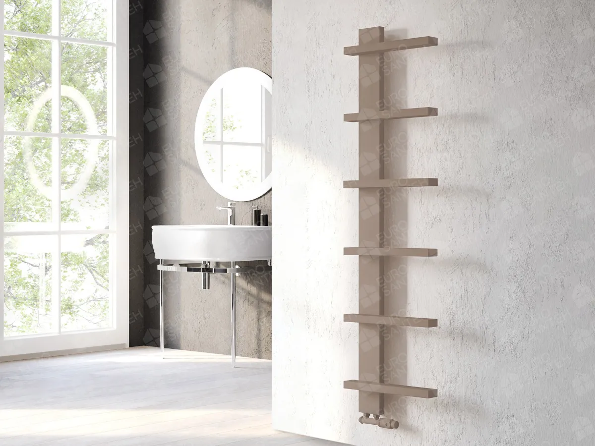 Designer towel warmer LOJIMAX, collection LION height 485 mm. width 300 mm. Kiwi matte