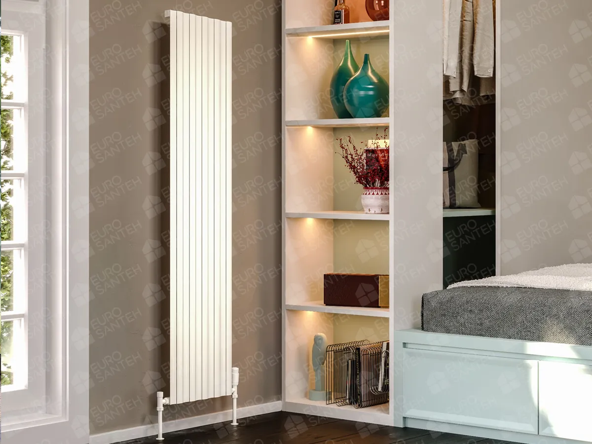 Designer radiator LOJIMAX, collection  TOSINA height 1800 mm. width 490 mm. black mat