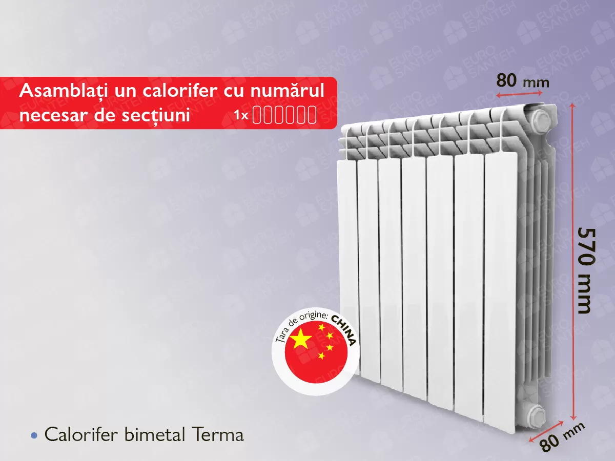 Bimetal radiator Terma 500x80x81