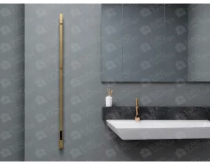 Uscător de prosoape de design CARISA, colecția MAXIM, 1500x30 mm, Brushed brass