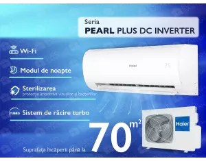 Conditioner HAIER PEARL Plus DC Inverter R32 AS68PDAHRA 1U68WEGFRA (Încălzire pana la - 20°C)