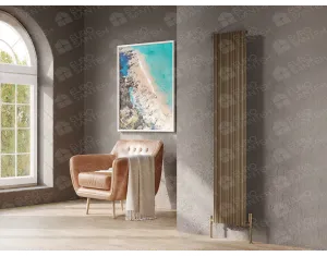 Designer radiator LOJIMAX BAMBOO collection 1800x479 mm, Bronze Light Anodising