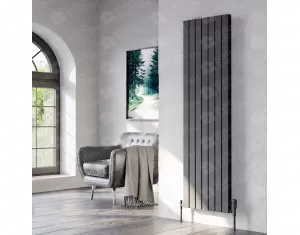 Designer radiator LOJIMAX, collection  ROYAL DOUBLE height 900 mm. width 1402 mm. black mat