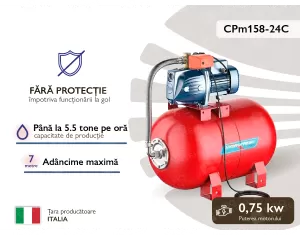 Hidrofor Pedrollo CPm158-24CL (pina la 7m, 0,75kW) fara protectie